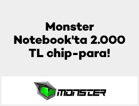 Monster Notebook’ta 2.000 TL chip-para!