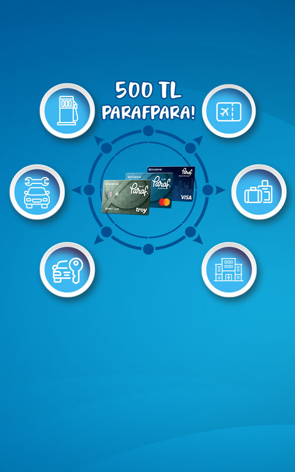 Paraf ticari kartlara özel 500 TL ParafPara!