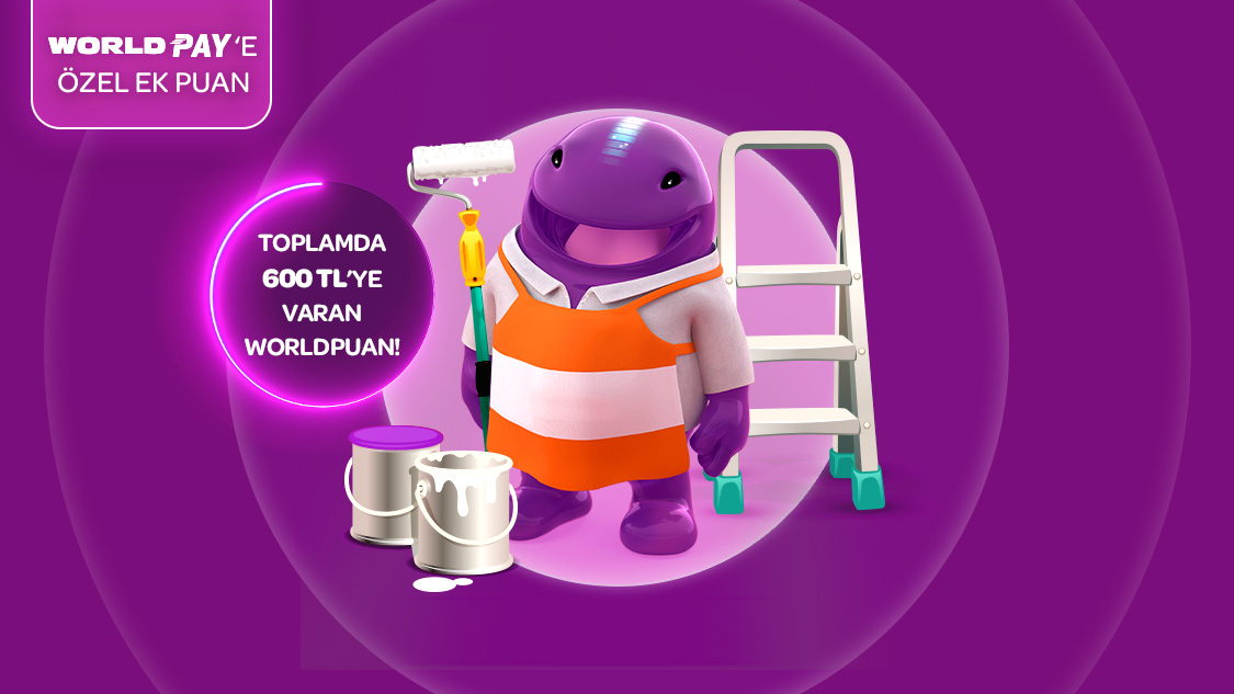Yapı marketi alışverişlerinize toplamda 600 TL’ye varan Worldpuan!
